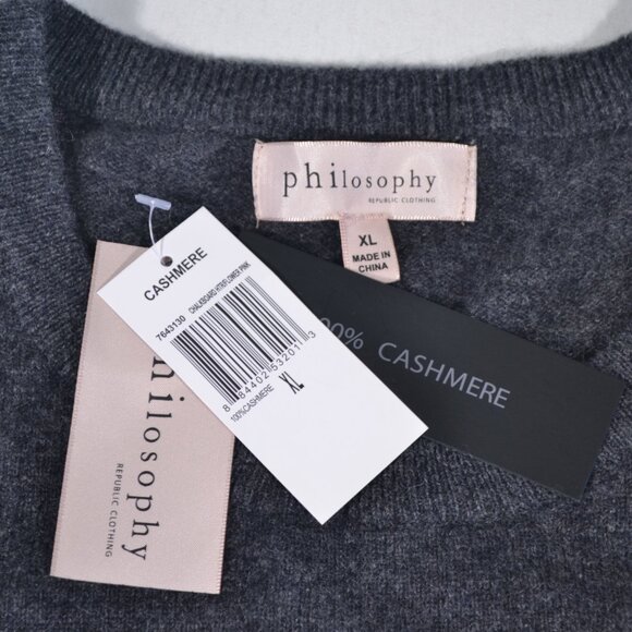 NWT PHILOSOPHY 100% CASHMERE STAR SWEATER, XLARGE - Picture 2 of 8
